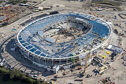 Nu Stadium under construction in January 2026.