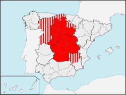 Two possible interpretations of the territory of modern Castile