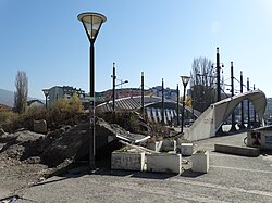 The Ibar River Bridge where Carter commanded a group of peacekeepers