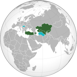Members and observers of the Organization of Turkic States