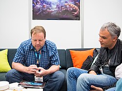 Urquhart with Sergey Orlovskiy at E3 2013