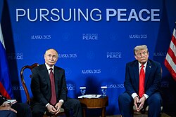 Putin and Trump at the 2025 Alaska summit