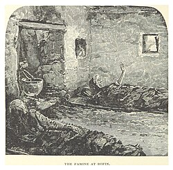 A depiction of the Great Famine from Our Boys in Ireland by Henry Willard French (1891)