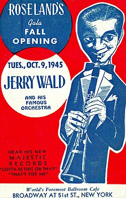 Postcard promoting the club's "Fall Opening" of October 9, 1945