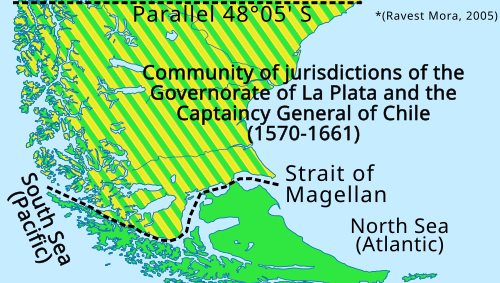 Community of jurisdictions of the Governorate of La Plata and the Captaincy General of Chile between 1570 and 1661 according to Manuel Ravest Mora[74]