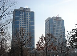 The headquarters of Hyundai Motor Group and its subsidiary Kia in the Seocho District of Gangnam