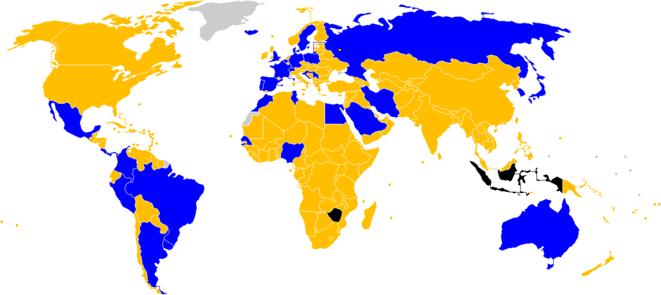 Teams qualified for World Cup Teams failed to qualify for World Cup Teams expelled from the tournament by FIFA prior to playing a match Countries were not FIFA members