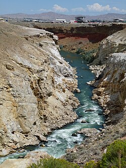 Colter's Hell near Cody, Wyoming, one of the first geothermal sites to be spotted by mountain men