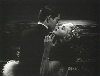 Tyrone Power passionately embraces Alice Faye in the 1938 film Alexander's Ragtime Band.