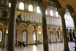 The basilica of Sant'Apollinare Nuovo in Ravenna (6th century)