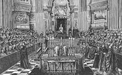 Drawing showing the First Vatican Council