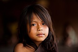 Ashaninka child in Brazil.