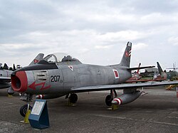 North American F-86E Sabre in Istanbul Aviation Museum