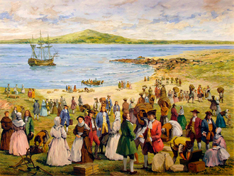 Arrival of the first families from the Canary Islands in 1726.