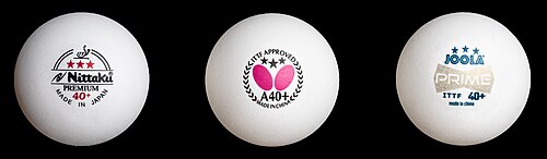 Table Tennis Plastic Balls 40+ mm with ITTF approval