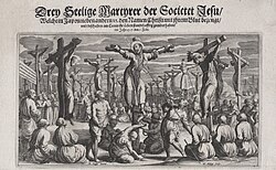 The 26 Martyrs of Japan at Nagasaki, 1628 engraving