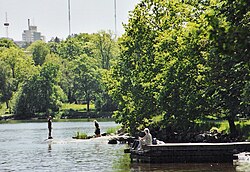 Park on the island of Djurgården in central Stockholm