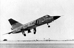 An F-106A during takeoff
