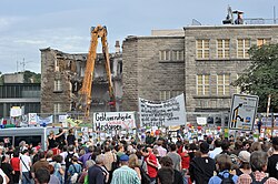 Demolition works on Stuttgart Hauptbahnhof, 2010