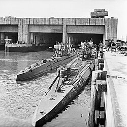 In World War II, German U-boats attempted to stop ships carrying food, supplies and matériel from reaching the United Kingdom, an example of a distant blockade.