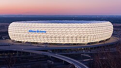 Allianz Arena is the second-largest stadium in Germany and the home stadium of FC Bayern Munich.