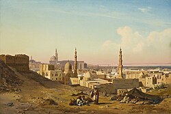 Bedouin encampment outside Cairo, 1849