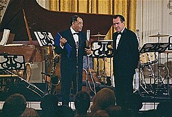 Ellington receiving the Presidential Medal of Freedom from President Nixon in 1969