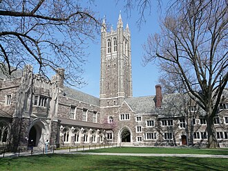 Holder Tower in Princeton University, one of the world's most prominent research universities[21]