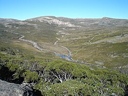 Alpine tundra just above the tree line in Kosciuszko National Park, Australia