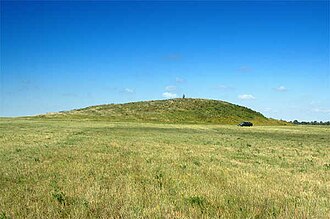 An archaeological site with human presence dating from 4th century BCE, Fillipovka, South Urals, Russia. This site has been interpreted as a Sarmatian Kurgan.