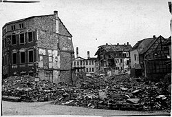 Gera after bombing, 1945