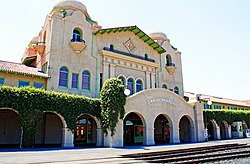 San Bernardino's Santa Fe Depot, built in 1918 in a Mission Revival style