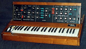 The Minimoog Model D, a Moog synthesizer which was produced from 1971 to 1984.