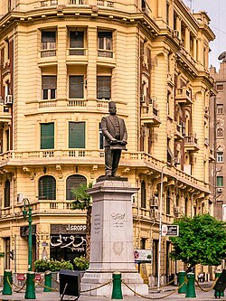 Statue of Talaat Pasha Harb, the father of the modern Egyptian economy, in Downtown Cairo