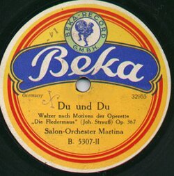 Label of a Beka Record