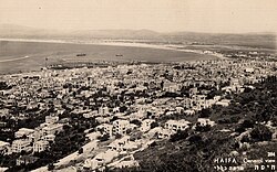 View of Haifa from Mount Carmel in 1930