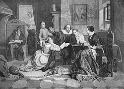 Artistic depiction of the Shakespeare family, late 19th century