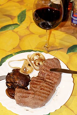 Malbec paired with a steak