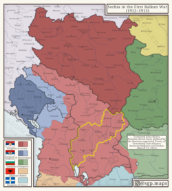 Territorial expansion of the Kingdom of Serbia in 1913
