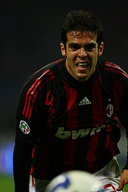Kaká in action with Milan against Torino in April 2009