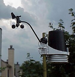 Roof-mounted weather station instruments