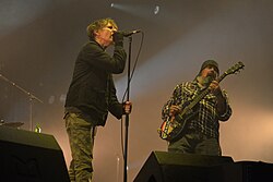 Mike Williams (left) and Jimmy Bower performing at Hellfest 2018