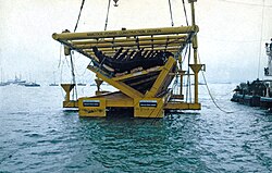 The final phases of the salvage of Mary Rose on October 11, 1982.