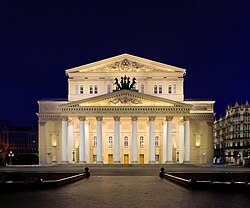 classical building at night