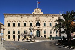 Auberge de Castille et Portugal in Valletta, an example of 18th-century Baroque architecture built by the Order.
