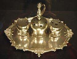 The Syng inkstand used for the signing of the Declaration and the Constitution