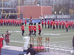 March-off of the Royal Regiment of Canada's old colours during the presentation of new colours, 2009