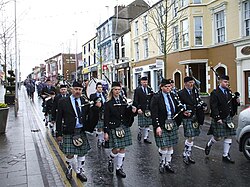 A Remembrance Day parade taking place in Omagh, 2007