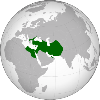 Achaemenid Empire at greatest extent (orthographic projection)