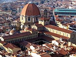 View of the Medici Chapels, including the domed Cappella dei Principi, and the Basilica of San Lorenzo